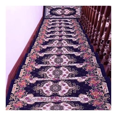 屋内用木製階段用踏み板、長さ65〜120cm、テープ不要、粘着式、滑り止め加工、ポリエステルTPR裏地、子供、高齢者、犬用カーペット階段踏み板(20pcs,75x26x3cm)