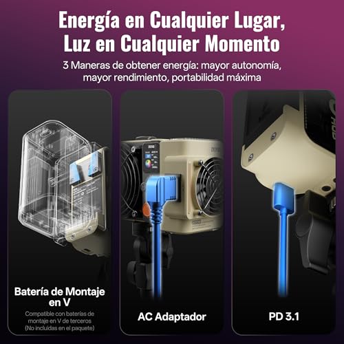 Image of ZHIYUN MOLUS X200 RGB Standard 200W Video Light [Official] Handheld Continuou Output Light Portable Professional Photography Lighting Bowens Mount 2500K~10000K CRI≥95 TLCI≥97 Only 830g (No Battery