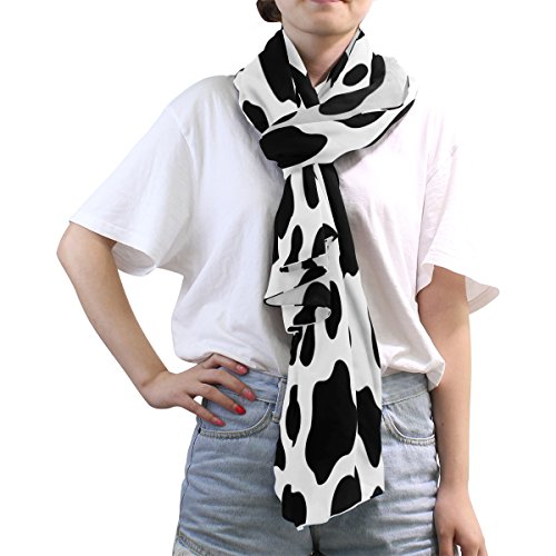 Use4 Fashion Cow Print Chiffon Silk Long Scarf Shawl Wrap3