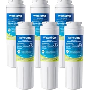 Waterdrop EDR4RXD1 Replacement for EveryDrop® Filter 4, Whirlpool® UKF8001, 4396395, Maytag® UKF8001AXX-200, UKF8001AXX-750, WD-F07, Refrigerator Water Filter, 6 Filters (Package May Vary)