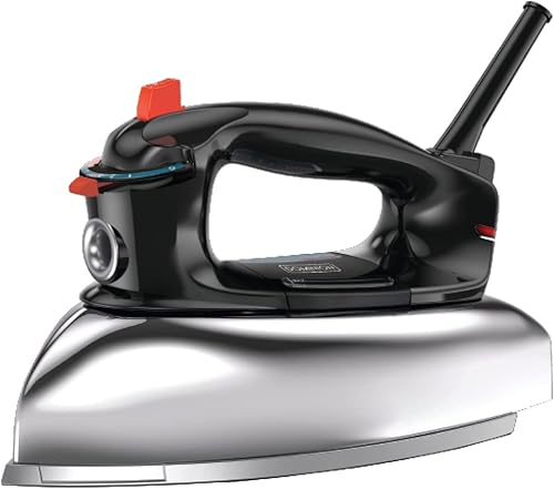 Dominion Plancha de vapor clásica + retro de 1200 vatios para ropa con suela antiadherente de aluminio pulido duradero, control de temperatura