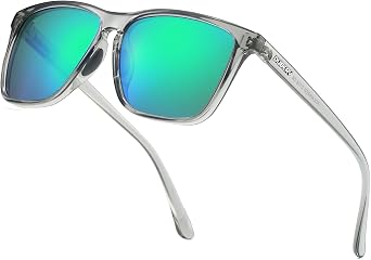 DUBERY Retro Square Polarized Sunglasses for Men Women UV400 Protection Classic Trendy Sun Glasses D108