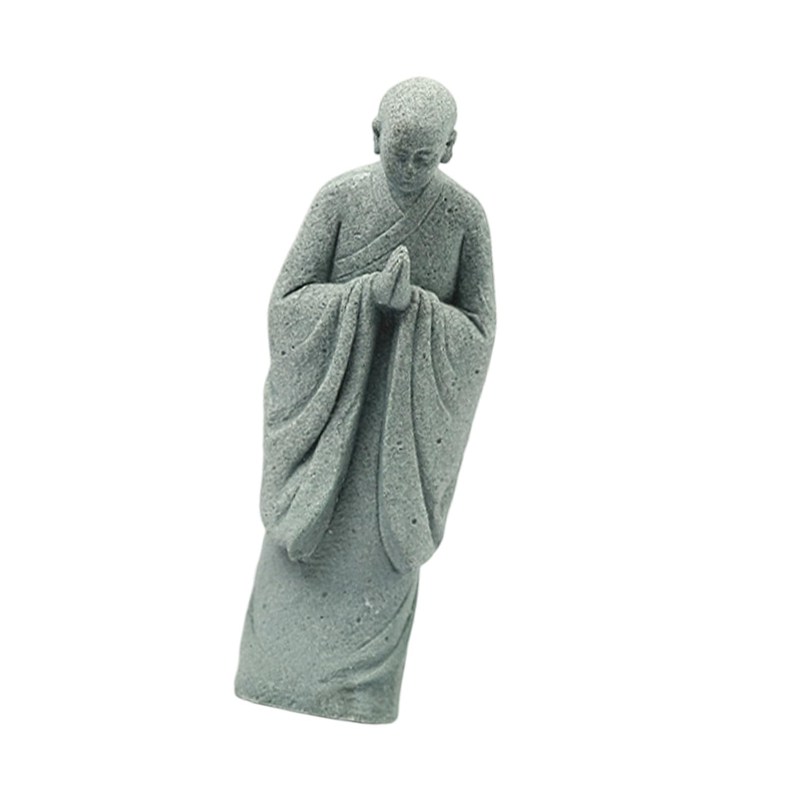 Jazuaiao Aquarium Decors Ornament Fish Tanks Decoration Resin Monk Figurines Buddhas Statue Sculptures Home Decorations Gift Fish Tanks Decorations