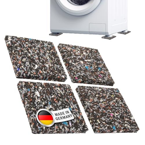 ECENCE Schwingungsdämpfer-Pads als Waschmaschinen Unterlage 4er Set Vibrations-Dämpfer Trockner - Anti-Rutschmatten 10x10x1cm Antivibrationsmatte - Made in Germany ECENCE Schwingungsdämpfer-Pads als Waschmaschinen Unterlage 4er Set Vibrations-Dämpfer Trockner - Anti-Rutschmatten 10x10x1cm Antivibrationsmatte - Made in Germany