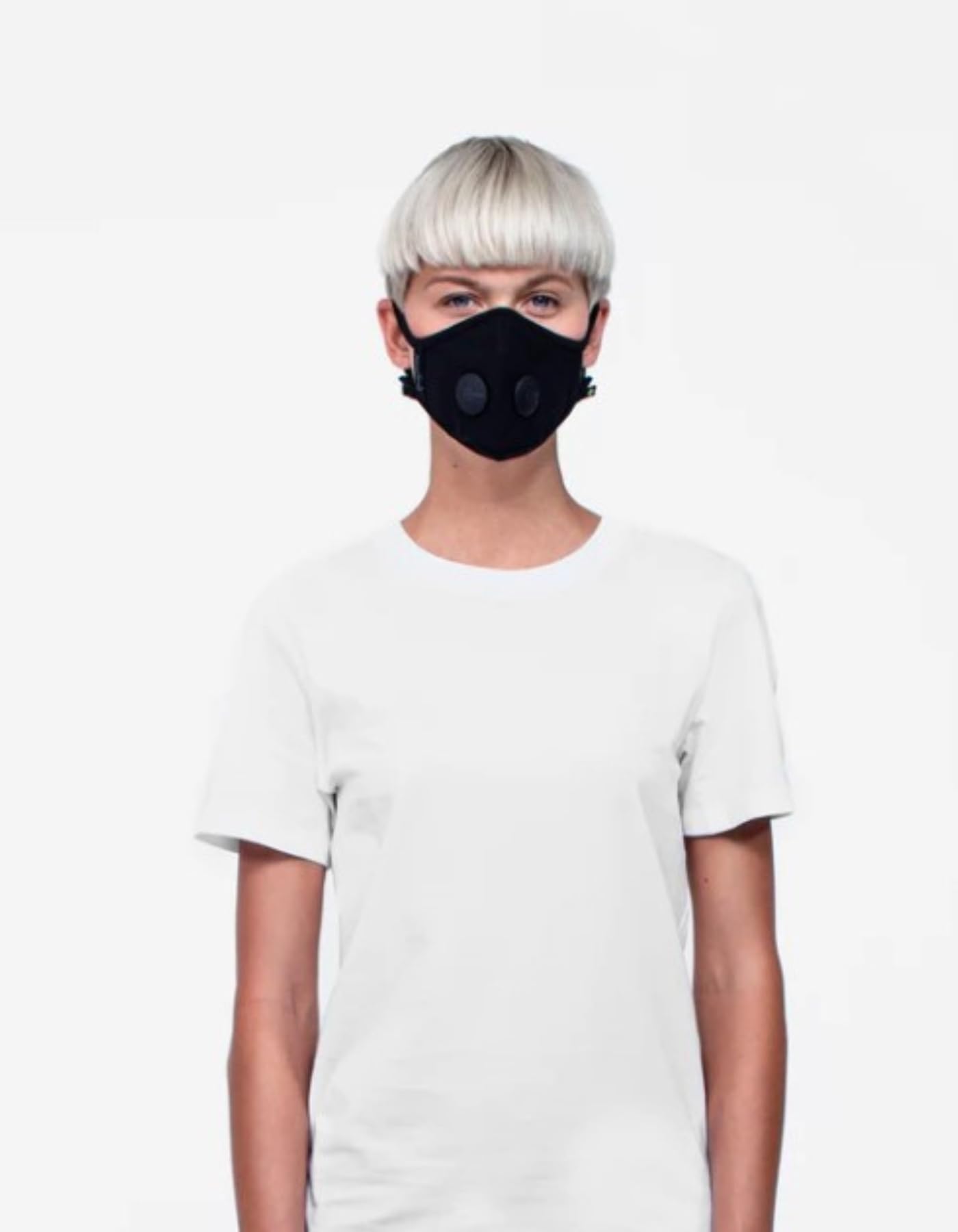 Airinum Urban Air Mask 2.0 , Masque anti-pollution, Masque de Protection Respiratoire Réutilisable et Ajustable Contre la Pollution Atmosphérique, les Allergènes et les Bactéries - Onyx Black L