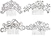 Pack of 4 Bridal Wedding Hair Comb Crystal Rhinestones Pearls Women Hair Side Combs Bridal Head Pin Headpiece (Silver)