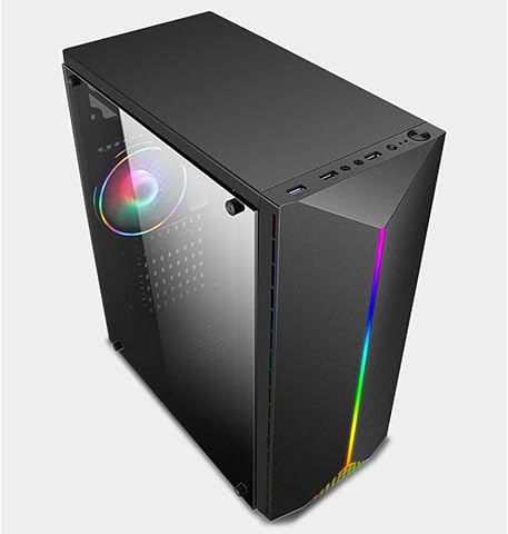 32 * 18 * 41Cm Caja De La Computadora, ATX Completo del Lado De Acrílico Transparente RGB Aire Frío del Agua De Refrigeración del Caso USB3.0 PC De Escritorio Ordenador Central Chasis,Negro Informática,Componentes,Dispositivos externos,Cajas de ordenador de sobremesa