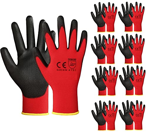 A406 24 Pair Nitrile Work Gloves (Large)