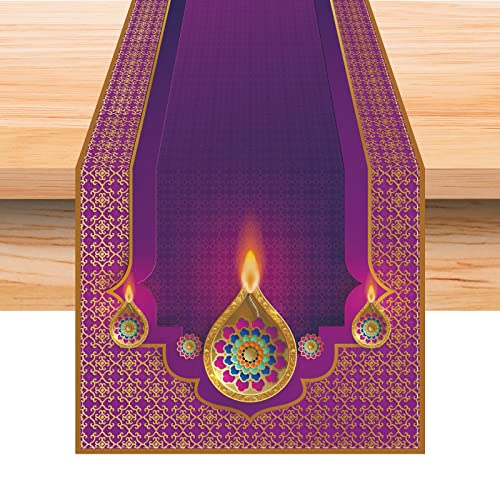 Jiudungs Linen Diwali Table Runner 72 Inches Long Diwali Table Cloth Diwali Table Decorations Diwali Decor Indian Diwali Decorations And Supplies For Home #TOP27