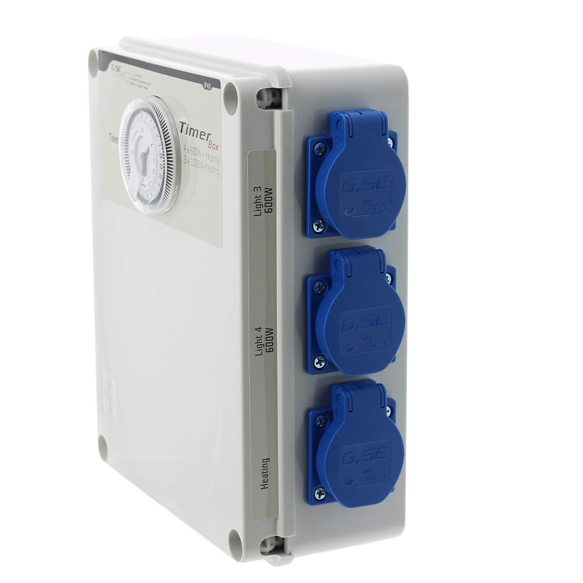 Programator oświetleniowy 4 x 600 W + wtyczka grzewcza, Timer Box GSE