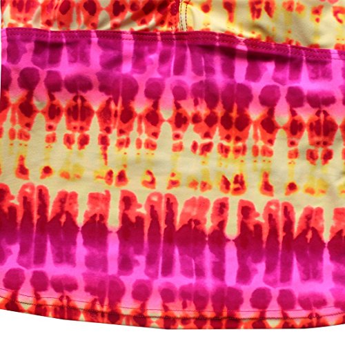 FEESHOW Big Girls Youth Tie-Dye Two Piece Tankini Swimsuit Halter Bathing Suit Tank Top with Triangle Brefs3