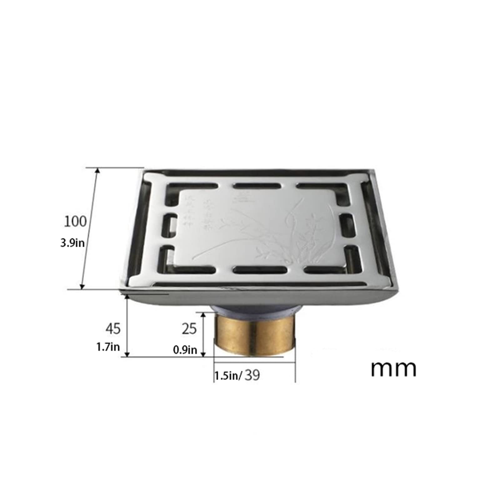 Tapones de Desagüe, Escurridor de acero inoxidable, desagüe ducha cuadrado