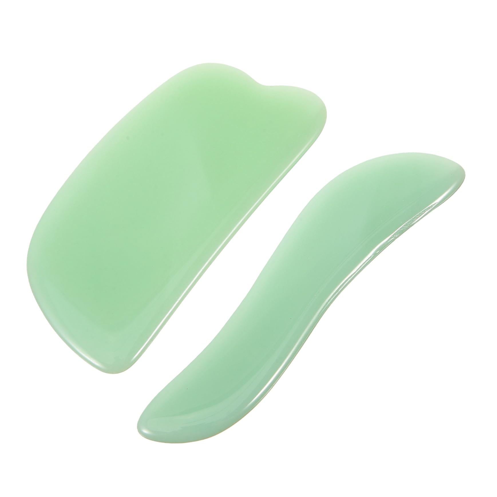 FRCOLOR 3 Sätze Gesichtsschabe-massagegerät Gua Sha Tools Gesichts Massage Gesichtspflege Facelifting Abs Punkt Muskelschaber-tool Gesichtsmassagegerät Jade Green 2 Stück * 3