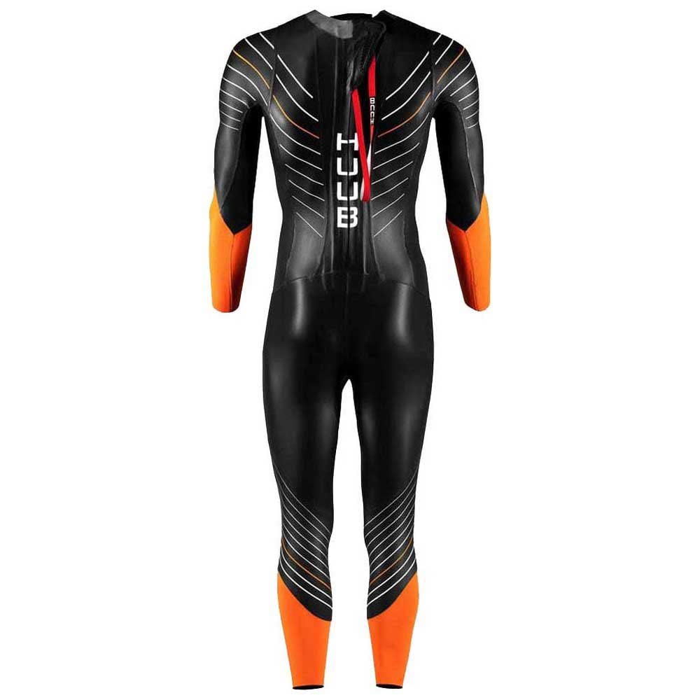 Huub Combinaison de plongée Araya pour homme - Noir et orange - Extensible facilement