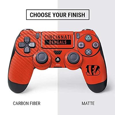 Skinit Decal Gaming Skin Compatible with PS4 Controller - Officially Licensed NFL Cincinnati Bengals Orange Performance Series Design