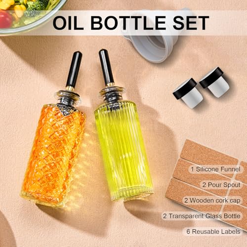 Image of gegewawa 2pcs Glass Coffee Syrup Dispenser Bottles 5 OZ, Simple Syrup Bottles with Metal Pour Spout, Syrup Dispenser for Coffee Bar Accessories for Maple Honey Syrup Oil and Sauces