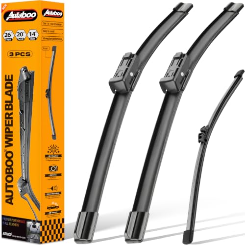 Image of AUTOBOO Windshield Wiper Blade Replacement for BMW X5 2019-2025 | Fits X5 2019-2025; 26 inch+20 inch front + 14 inch rear, OE fit, all-weather, quiet, easy install