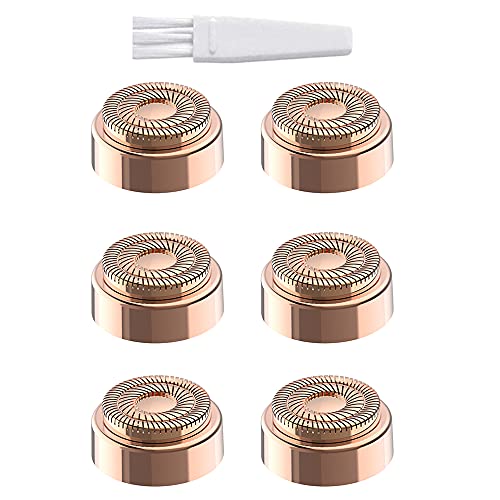 Facial Hair Remover Replacement Heads, Generation 2 Double Halo, for Flawless for Finishing Touch for Women As Seen On TV 18K Gold-Plated 6 Count (Not Fit Gen 1 Hair removal device)