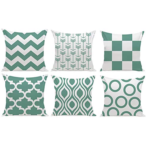 Funda de cojín para sofá y cama, de HuifengS New Living Series, diseño geométrico, 45 x 45 cm, 4 unidades