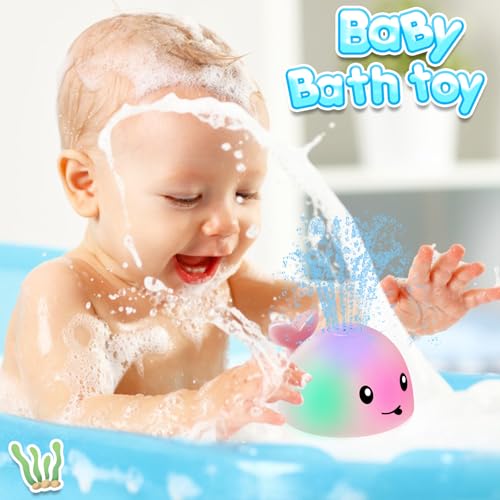 image for ANGGIKO Baby Girl Bath Toys, Toddler Bath Toys for Kids Ages 1-3, Ligh