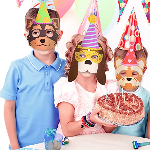 12 Pack Dog Birthday Masks Party Supplies, Dog Themed Paper Masks, Dog Masks Birthday Garland Dog Theme Party Decoration Cardstock Baby Shower Dog Birthday Banner For Dog Puppy Birthday Party Favors #TOP5