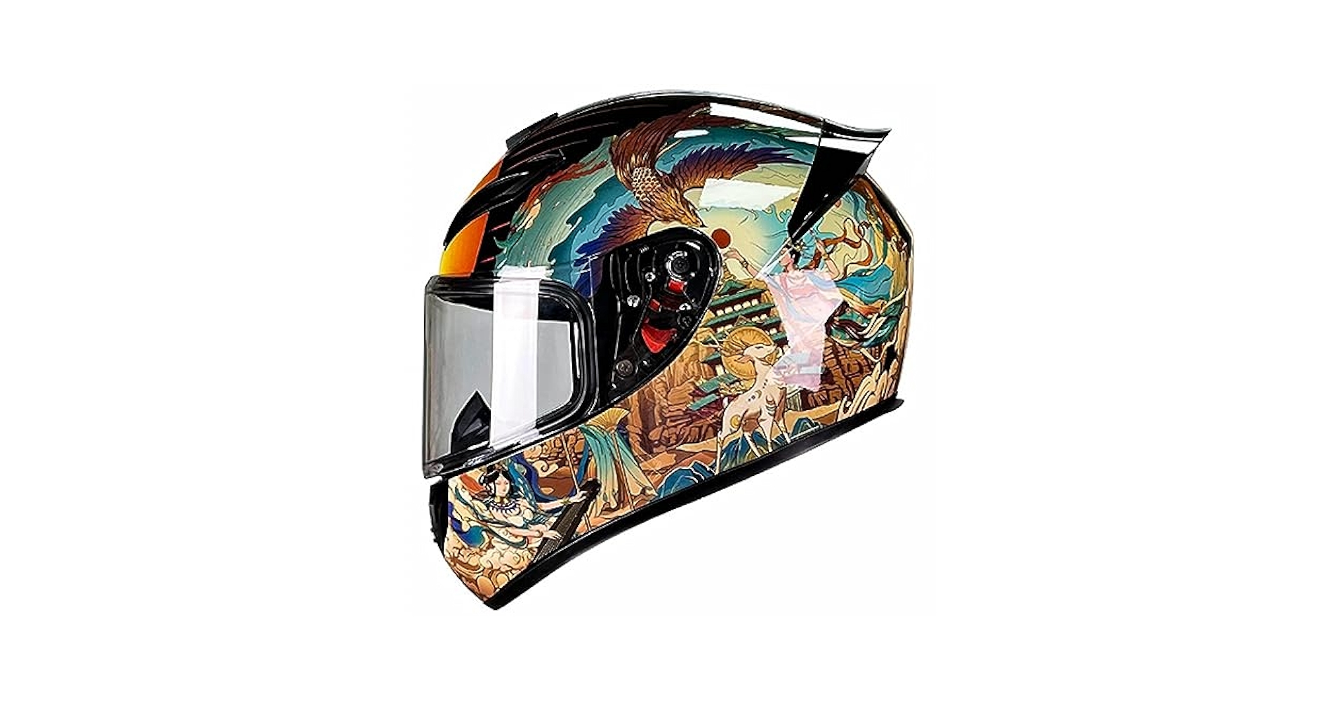 バイクヘルメット超特価出品！ オートバイヘルメット < L> Amazon.co.jp: フルフェイスオートバイヘルメットファスト