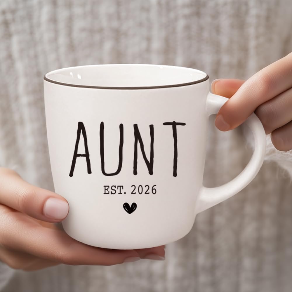 Promoted to Aunt & Uncle 2026 Mugs Set, Pregnancy Reveal Announcement Mug Gifts, Pregnancy Announcement Mug Gifts, First Time Uncle & Aunt Gift, Baby Reveal Publicity Mugs Gift, 13Oz - Image 6