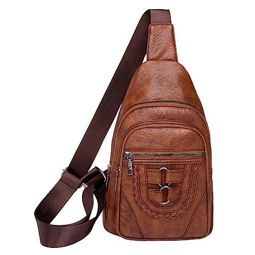 Sac à main de poche grand volume et sacoche épaule rétro simple en similicuir