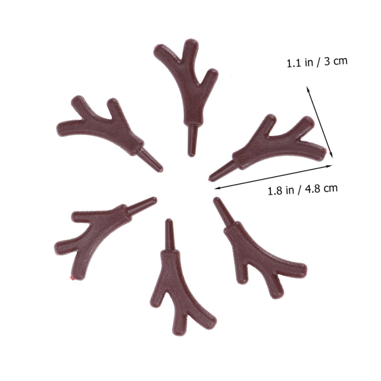 NUOBESTY 3 Sätze Ast Geweih Zweiggeweihe Selber Machen Schneemann Diy Verzierung Weihnachtsschneemannaufkleber Bausatz Weihnachtsfensteraufkleber Rentiergeweih Brown Plastik 120 Stück * 3