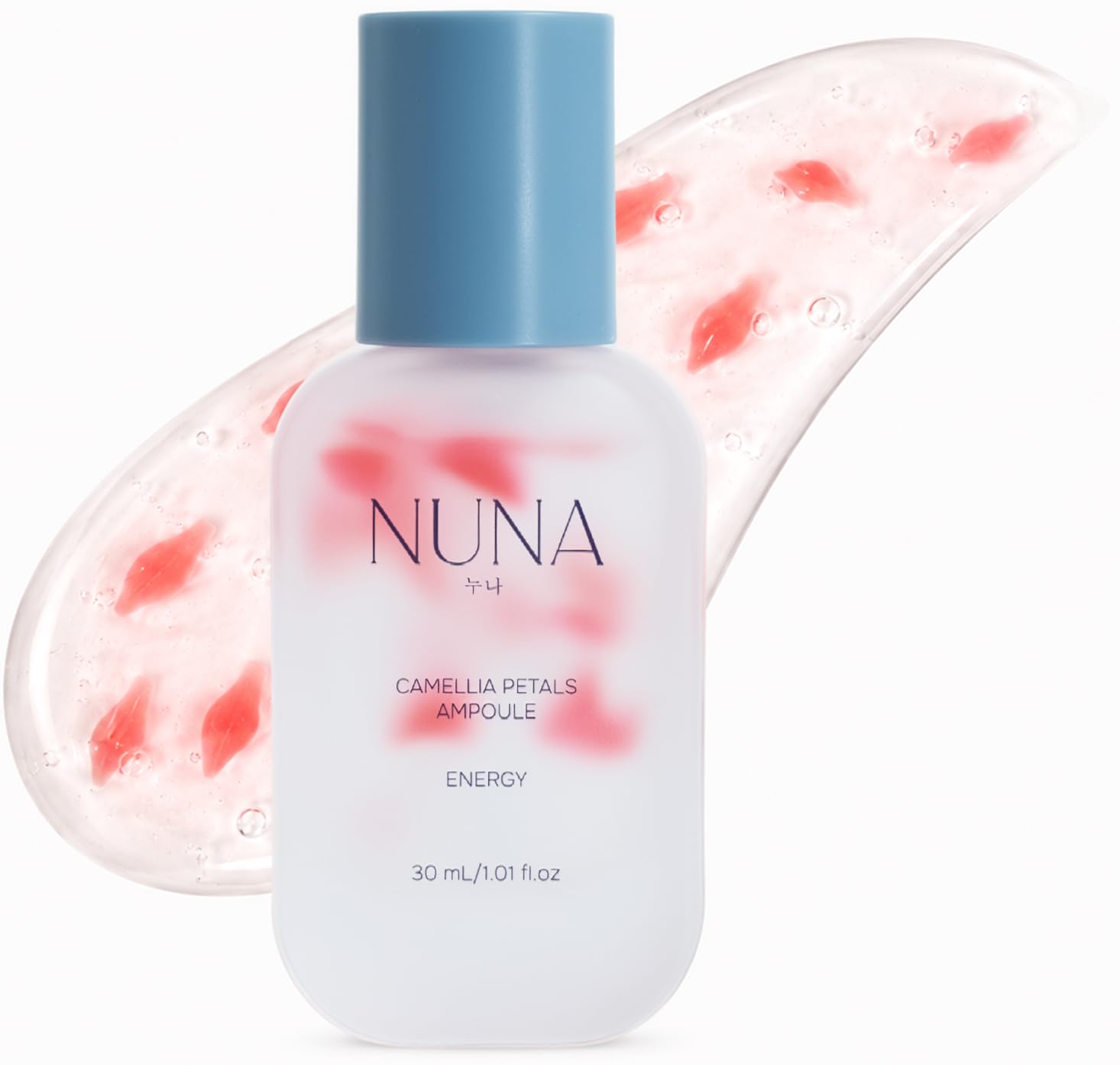 NUNA Camellia Petals Ampoule Peptides Face Serum - Niacinamide, Camellia Japonica, Vitamin C and Centella Asiatica – Anti-Aging, Hydrating, Pore-Refining Serum for Smooth, Radiant Skin, 1.01 fl oz