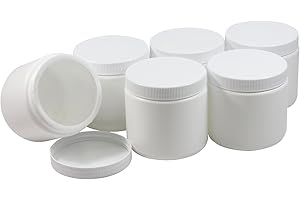 White Plastic Containers with Screw-On Lids