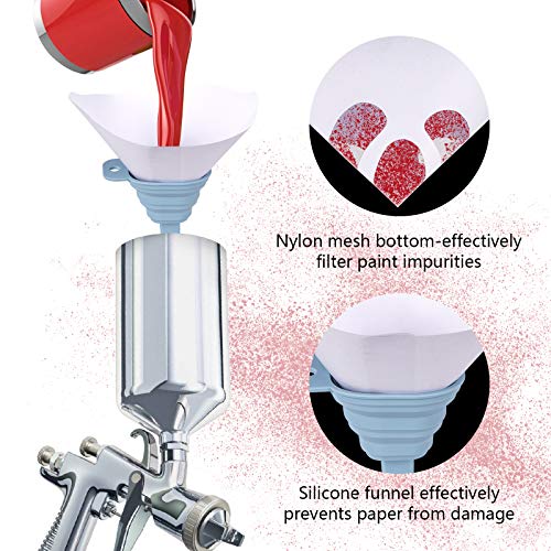 3D Printer Resin Filter Disposable – with Cone Silicone Resin Funnel, Paint Strainer or Resin Strainer kit for uncured Resin Recycling (101) - Thumbnail 2