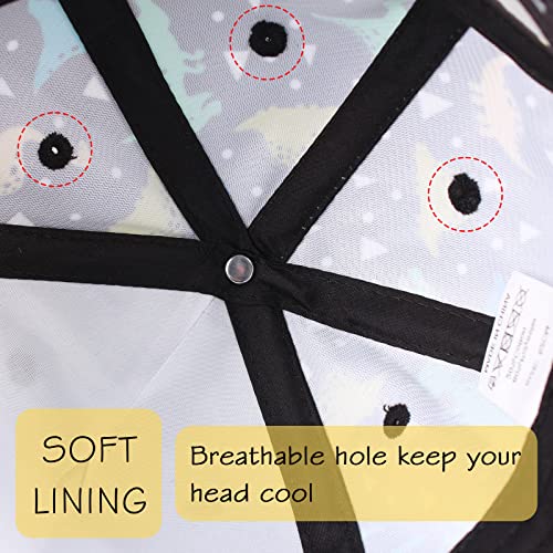 Bamery Toddler Baseball Hat Adjustable Baby Boy Hats Sun Protection Unisex Kid Trucker Hats Caps 6M-8Y (Black Dinosaur,6-24Months) #TOP3