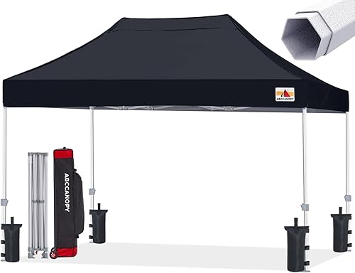 ABCCANOPY Commercial Ez - Tienda de campaña desplegable de 10 x 15 pulgadas, serie premium, color negro