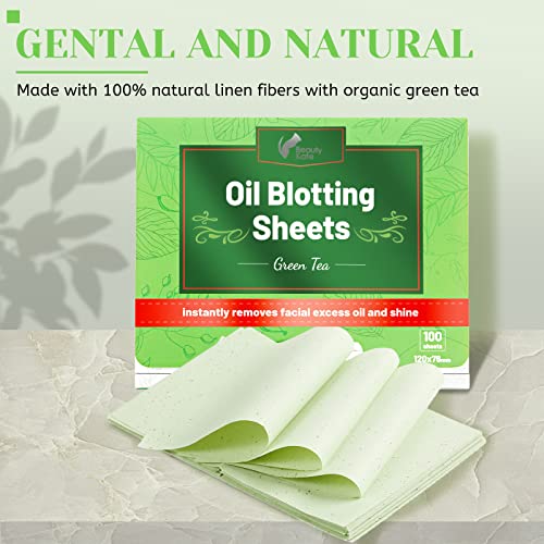 Oil Blotting Sheets For Face - Green Tea,26% Larger,3Pk/300 Natural Blotting Paper For Oily Skin,Makeup Friendly Oil Absorbing Sheets,Easy To Grab One #TOP1