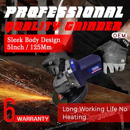 Image of OEM Professional Angle Grinder 4 inch /100mm Grinding Machine, Full Heavy Copper Motor, 900W, High Speed 12000 RPM Power Tool for Metal, Wood, Tile Grinding, Cutting, and Polishing AG510