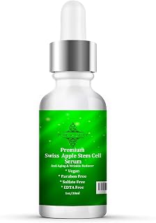 1oz Premium Swiss Apple Stem Cell w/Matrixyl 3000 Technology and Hyaluronic Acid Anti Aging Serum Reduce Wrinkles and Eye Puffiness Reducer Made in USA