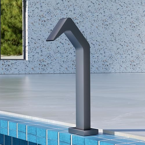 NOLUXA IMEX - Cascada Piscina de Acero Inoxidable S.316 | Fuente de Piscina en Cascada de 60x55mm | Pool Fountain con Chorro para Terraza Exterior | Agua Fria | Serie Niagara | Color Gris Cobalto