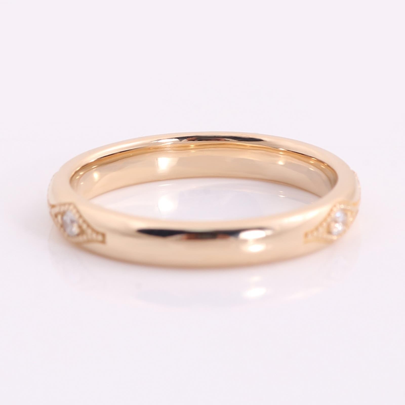 Bague en or jaune 9 carats/14 carats/18 carats pour petite amie, alliances infini avec moissanite