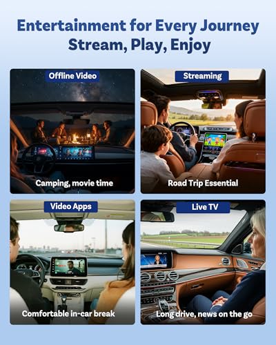 Image of OTTOCAST Play2Video Ultra 2026 Wireless CarPlay and Android Auto Adapter with WiFi 6 and Bluetooth 5.4 Connectivity for Compatible Devices with Netflix, YouTube, Amazon Video Streaming