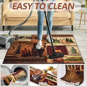 Aspmizfarmhousearearug2x3entryrugnonslipwashableindoordoormatrusticlodgebearmoosedeersmallthrowrugsforentrywaykitchenvintagesoftfauxwoolfloorcarpetdoorrugslowprofile Urban Country Home Decor Aspmiz farmhouse area rug 2×3 entry rug non slip washable indoor door mat rustic lodge bear moose deer small throw rugs for entryway kitchen vintage soft faux wool floor carpet door rugs low profile urban country home decor