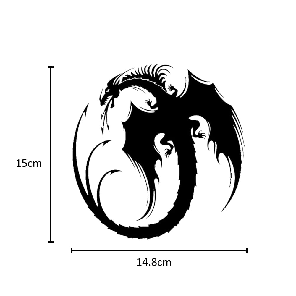 ISpchen 3D Drache Autoaufkleber 36x50cm - Wasserdichter Vinyl Sticker Für Motorhaube & Karosserie