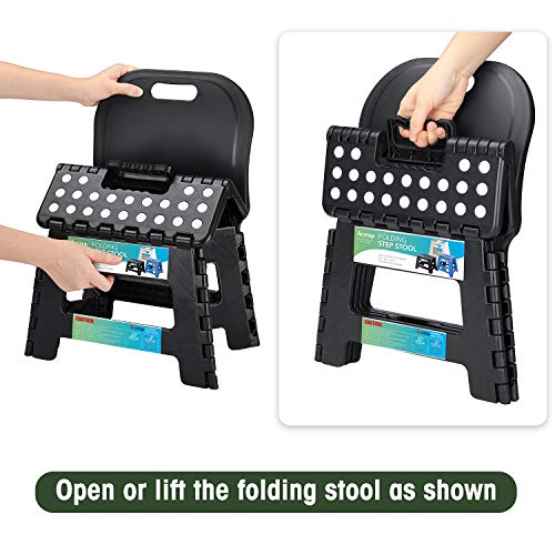 Acstep Folding Kids Step Stool With Back Support For Kids,9 Inch Plastic Kids Chair thumb #3