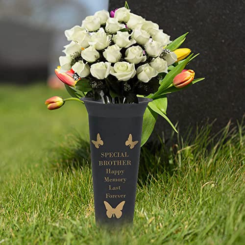 Pride Home & Garden Limited Edition Graveside Flower Vase with Personalised Verse, Black - Image 2