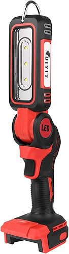 Miniatura 10 de OTYTY Luz de trabajo LED inalámbrica, compatible con batería DeWalt 20V Max, linterna recargable de 20W 1000LM, luz de inundación portátil, cabezal