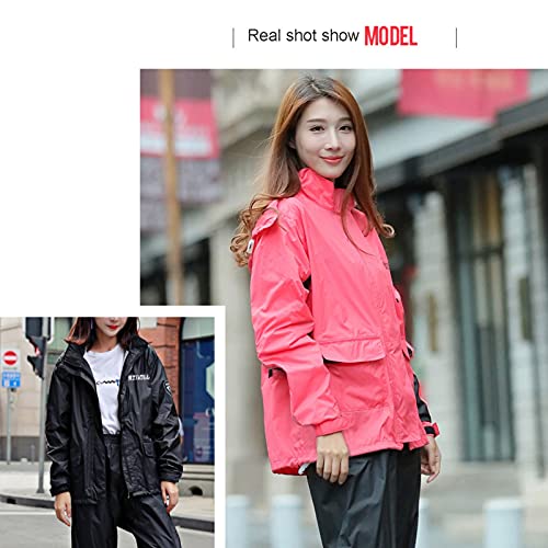 Impermeable liviano para hombre y mujer color rojo talla XL miniatura 5
