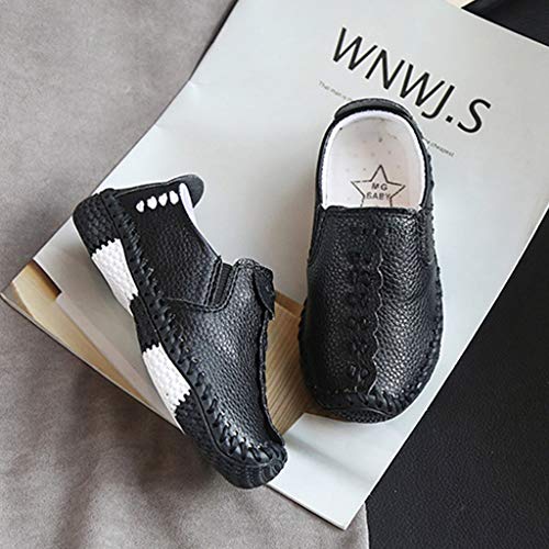 Boys Girls Leather Loafers Slip-On Oxford Flats Boat Dress Schooling Daily Walking Shoes Children Anti-Slip Sports Shoes4
