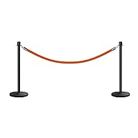 Vista 51 de CCW Kit de puntal de poste y cuerda con 2 postes superiores de corona de latón pulido y 1 cuerda de algodón de terciopelo resistente negro (6 pies)