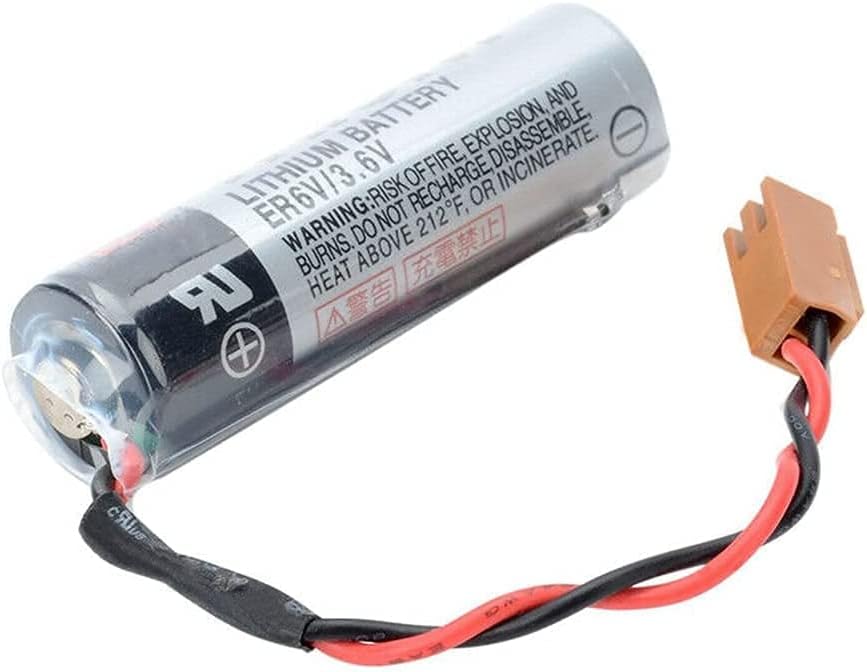 Miniatura 3 de BAOBUTE - Batería de litio no recargable de 2400mAh ER6V3.6V ER6VC119A ER6V119B para Toshiba PLC con enchufe marrón