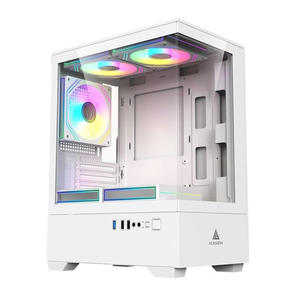Gabinete Gamer Acegeek Shadow | Mini-Tower | Lateral de Vidro